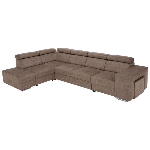 Sedacia súprava, béžová, ľavá, MALAGA BIG