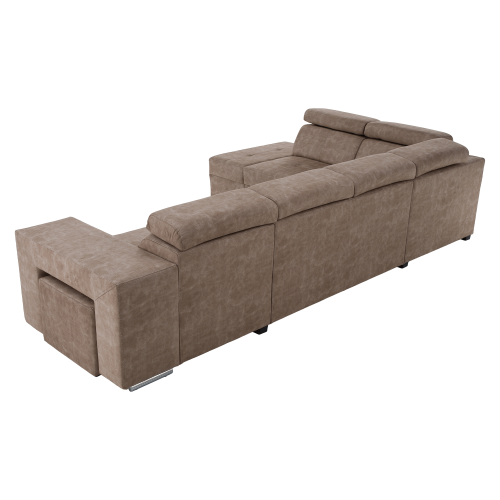 Sedacia súprava, béžová, ľavá, MALAGA BIG