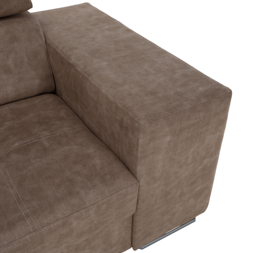 Sedacia súprava, béžová, ľavá, MALAGA BIG