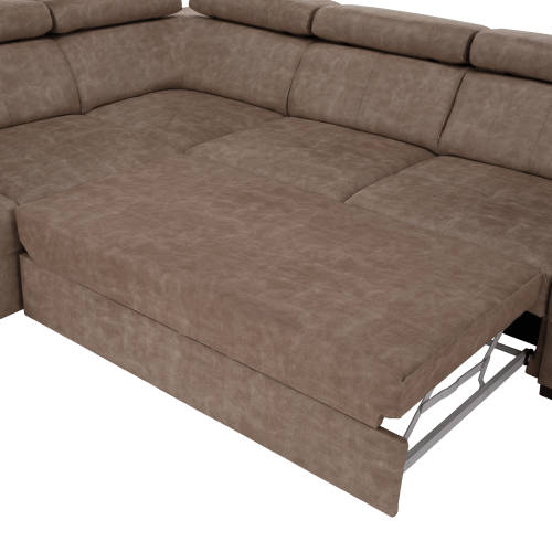 Sedacia súprava, béžová, ľavá, MALAGA BIG