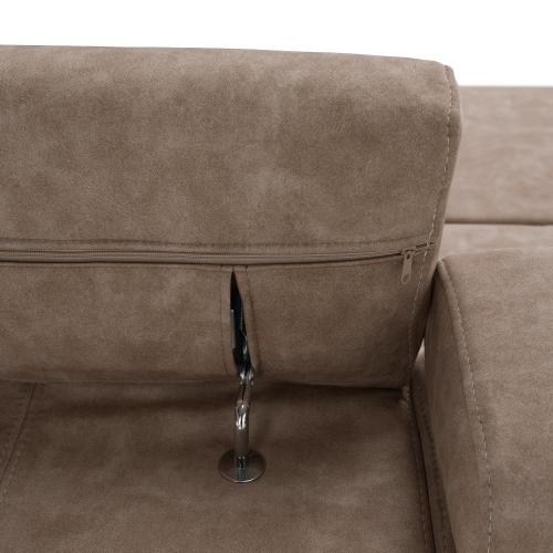 Sedacia súprava, béžová, ľavá, MALAGA BIG