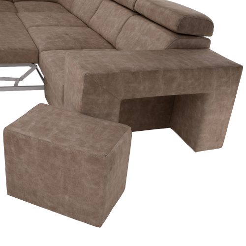 Sedacia súprava, béžová, ľavá, MALAGA BIG