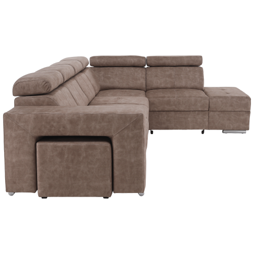 Sedacia súprava, béžová, pravá, MALAGA BIG