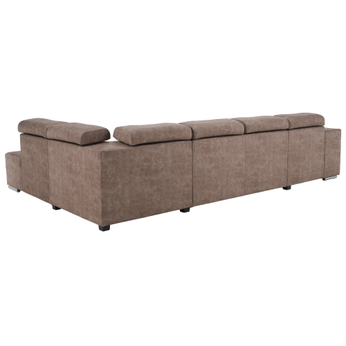 Sedacia súprava, béžová, pravá, MALAGA BIG