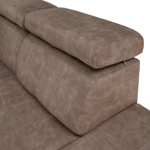 Sedacia súprava, béžová, pravá, MALAGA BIG