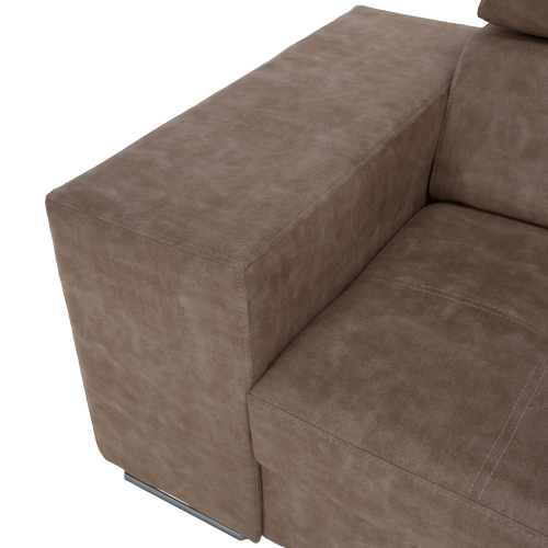 Sedacia súprava, béžová, pravá, MALAGA BIG