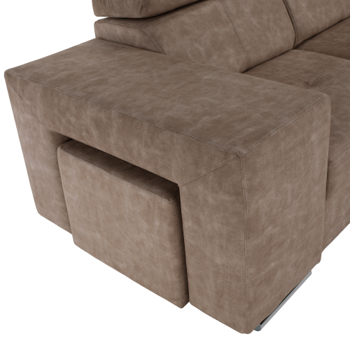 Sedacia súprava, béžová, pravá, MALAGA BIG