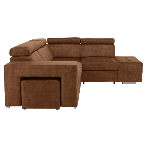 Sedacia súprava, hnedá, pravá, MALAGA