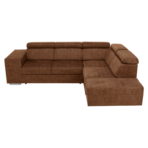 Sedacia súprava, hnedá, pravá, MALAGA