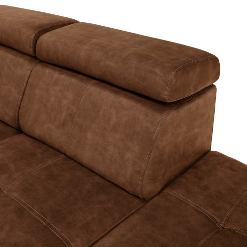 Sedacia súprava, hnedá, pravá, MALAGA