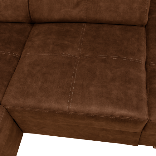 Sedacia súprava, hnedá, pravá, MALAGA