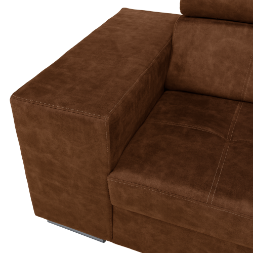 Sedacia súprava, hnedá, pravá, MALAGA