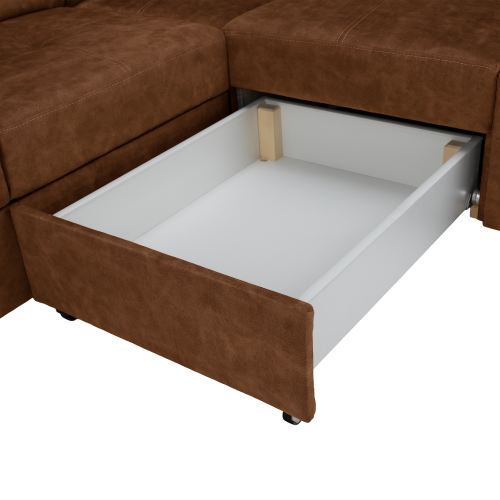 Sedacia súprava, hnedá, pravá, MALAGA