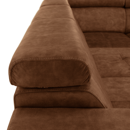 Sedacia súprava, hnedá, pravá, MALAGA