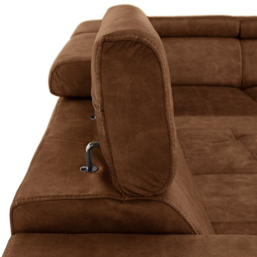 Sedacia súprava, hnedá, pravá, MALAGA