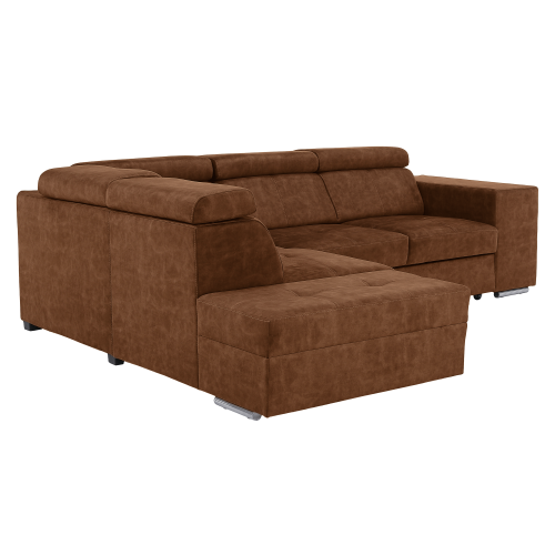 Sedacia súprava, hnedá, ľavá, MALAGA