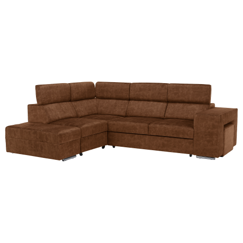 Sedacia súprava, hnedá, ľavá, MALAGA