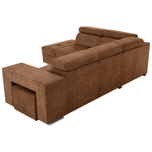 Sedacia súprava, hnedá, ľavá, MALAGA