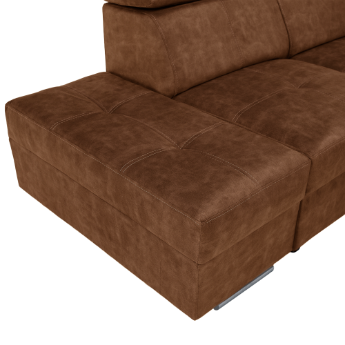 Sedacia súprava, hnedá, ľavá, MALAGA