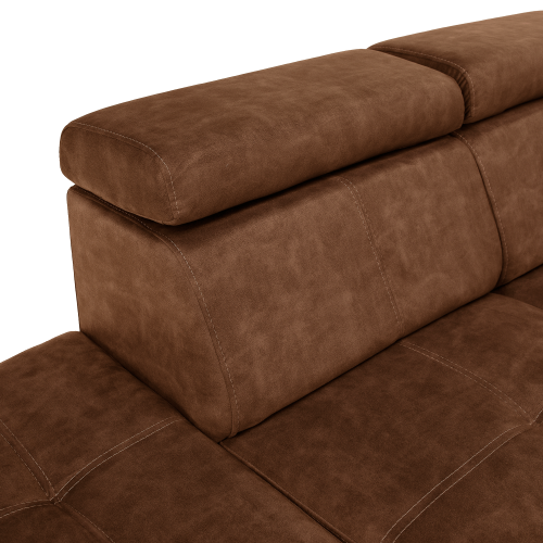 Sedacia súprava, hnedá, ľavá, MALAGA