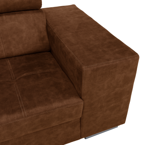 Sedacia súprava, hnedá, ľavá, MALAGA