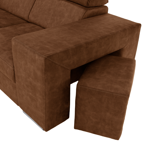 Sedacia súprava, hnedá, ľavá, MALAGA