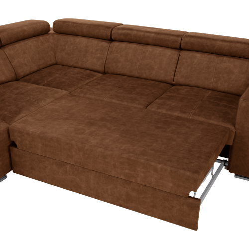 Sedacia súprava, hnedá, ľavá, MALAGA