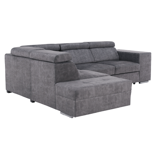 Sedacia súprava, sivá, ľavá, MALAGA