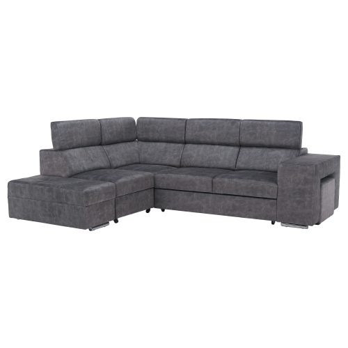 Sedacia súprava, sivá, ľavá, MALAGA