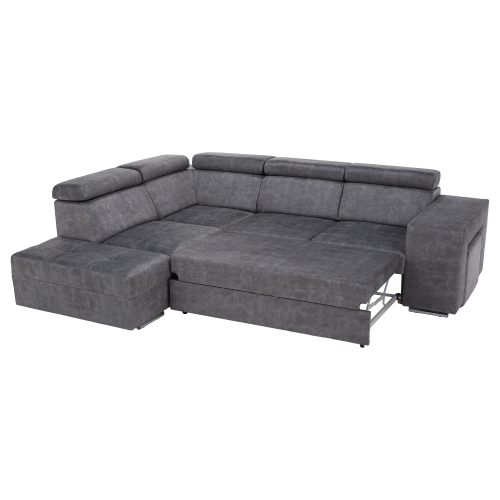 Sedacia súprava, sivá, ľavá, MALAGA