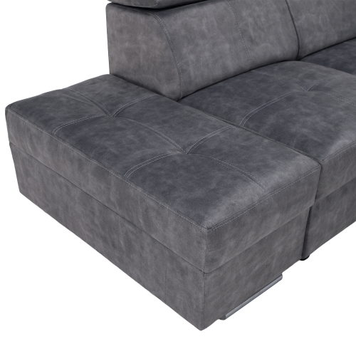 Sedacia súprava, sivá, ľavá, MALAGA