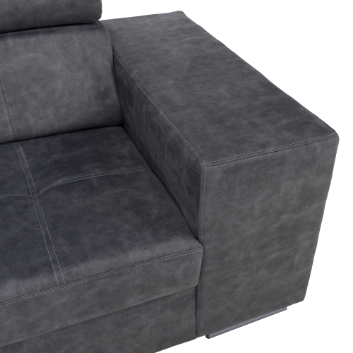 Sedacia súprava, sivá, ľavá, MALAGA