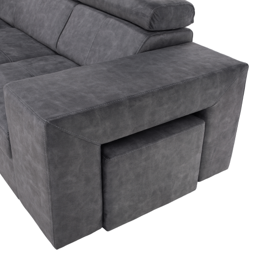 Sedacia súprava, sivá, ľavá, MALAGA