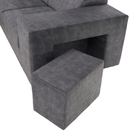 Sedacia súprava, sivá, ľavá, MALAGA