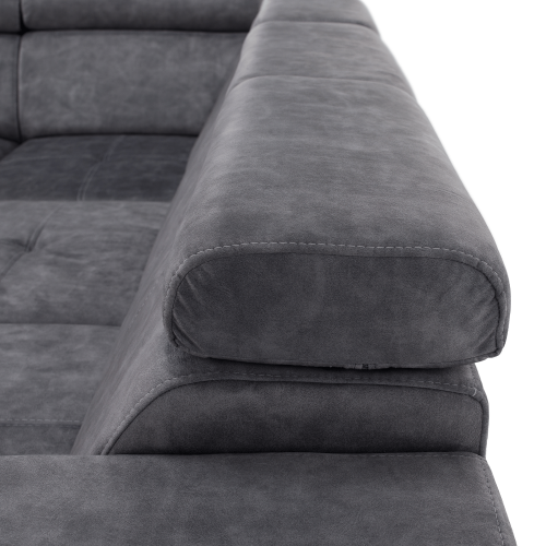 Sedacia súprava, sivá, ľavá, MALAGA