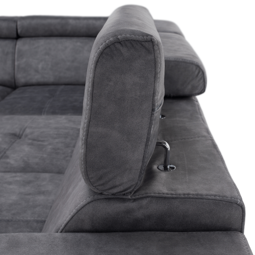 Sedacia súprava, sivá, ľavá, MALAGA