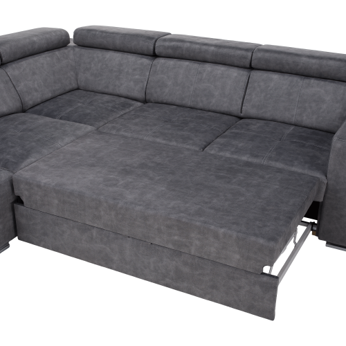 Sedacia súprava, sivá, ľavá, MALAGA