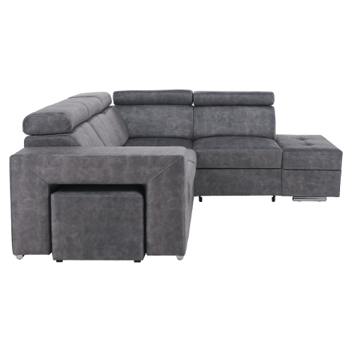 Sedacia súprava, sivá, pravá, MALAGA