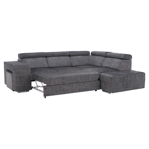 Sedacia súprava, sivá, pravá, MALAGA