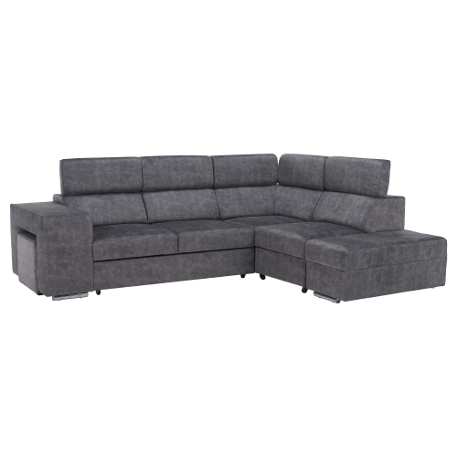 Sedacia súprava, sivá, pravá, MALAGA