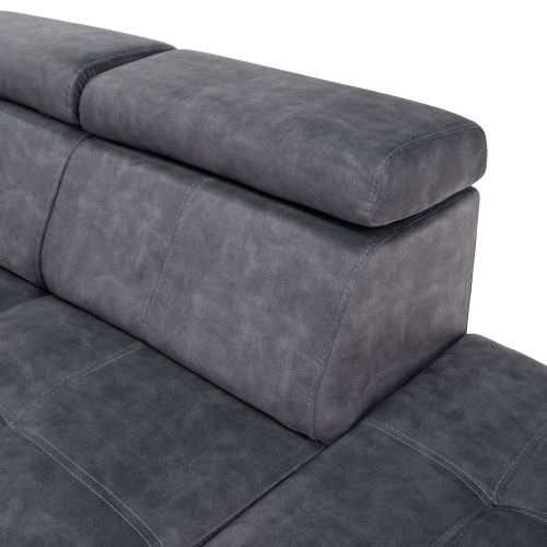 Sedacia súprava, sivá, pravá, MALAGA