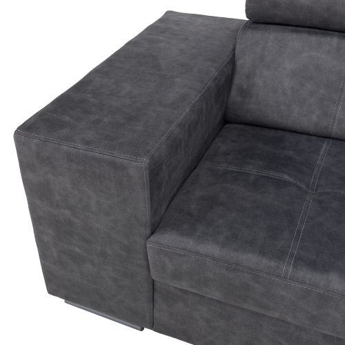 Sedacia súprava, sivá, pravá, MALAGA