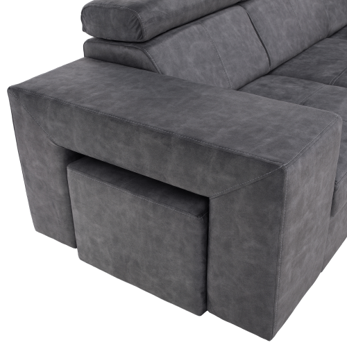 Sedacia súprava, sivá, pravá, MALAGA