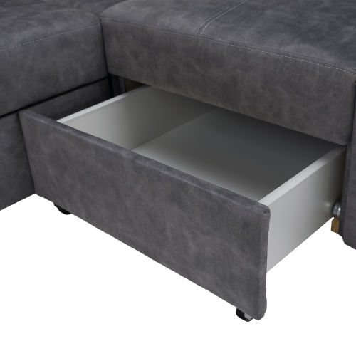 Sedacia súprava, sivá, pravá, MALAGA