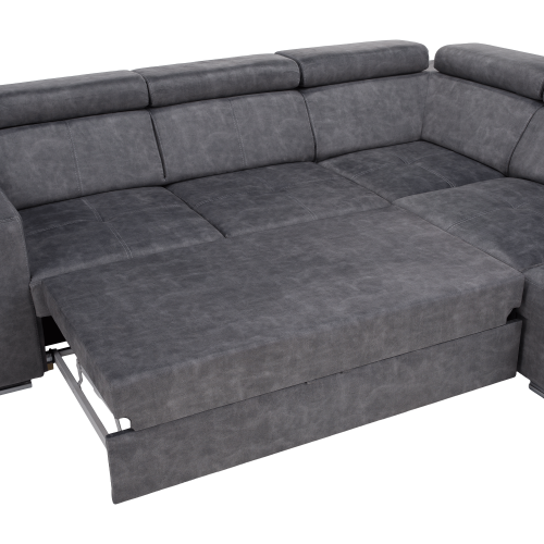 Sedacia súprava, sivá, pravá, MALAGA