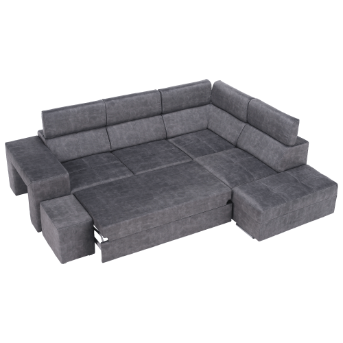 Sedacia súprava, sivá, pravá, MALAGA