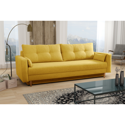 Rozkladacia pohovka, žltá, BONYK