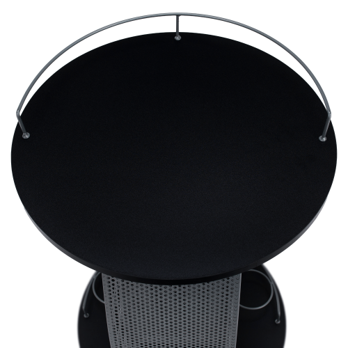 Servírovací vozík, čierna/strieborná, ALADAR NEW