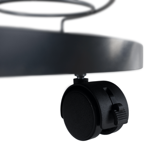 Servírovací vozík, čierna/strieborná, ALADAR NEW