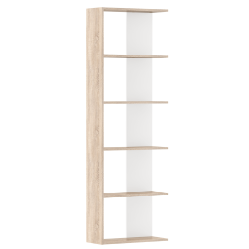 Regál, dub sonoma/biela, AGATIO